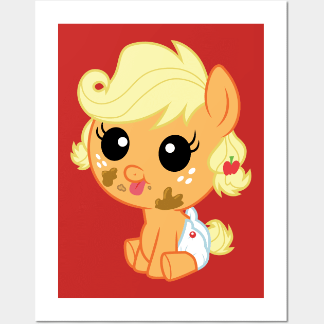 Messy Baby Applejack Wall Art by CloudyGlow